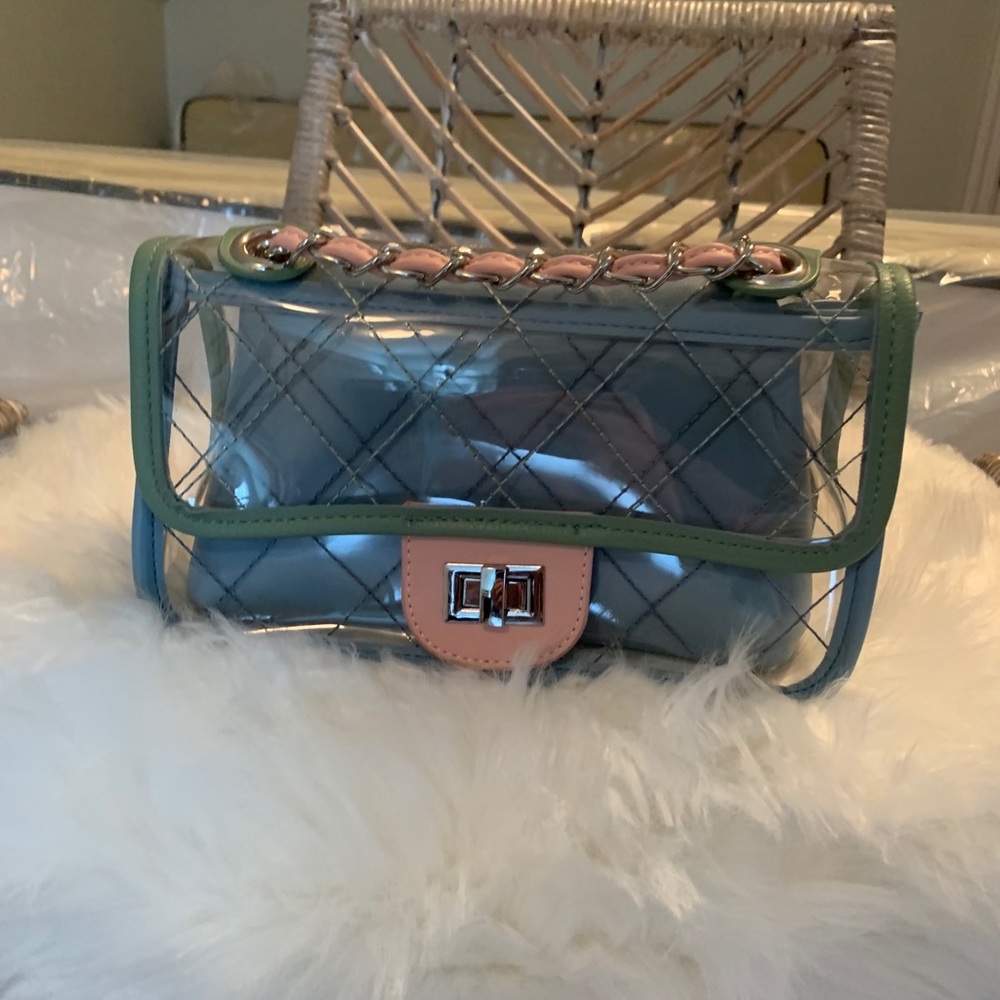Quilted style mini cross body purse